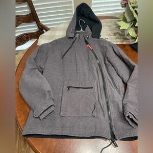 RARE Vintage canvas fleece jacket hoodie Nepal